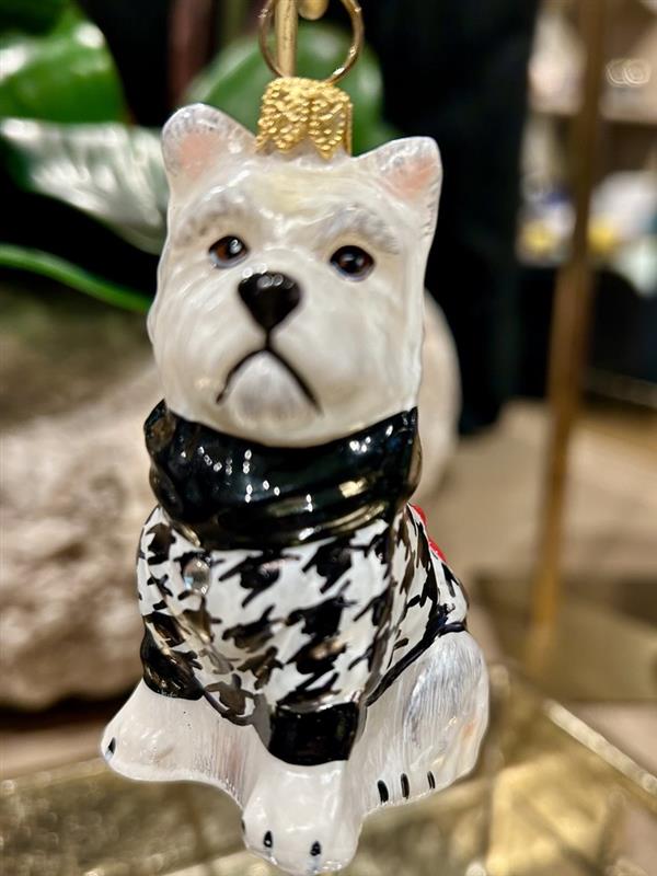 West Highland Terrier holiday ornament.